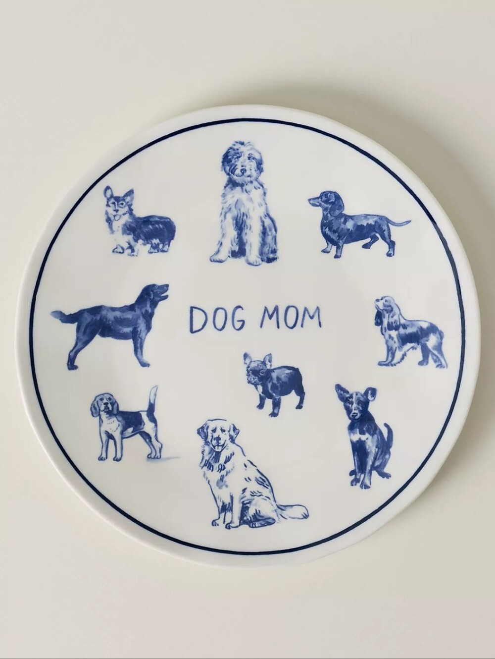 Anthropologie Molly Hatch Stoneware Dog Dessert Plates